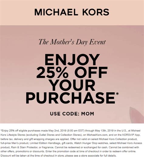 michael kors in store coupon|michael kors code promo.